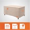Modern Leisure Basics Patio Ottoman/Coffee Table Cover, 37 in. L x 22 in. W x 17 in. H, Beige 3120 - alternate 4